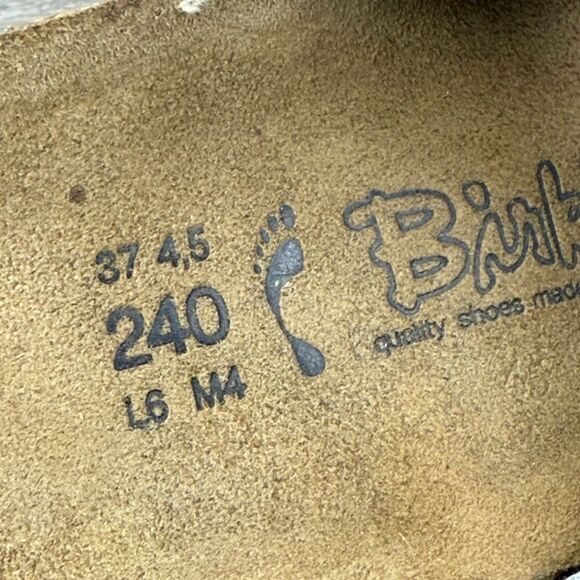 Birkenstock Birki’s Maria Women’s Sz 6/EU 37 Brown Olive Denim Slip On Mules - Picture 6 of 12